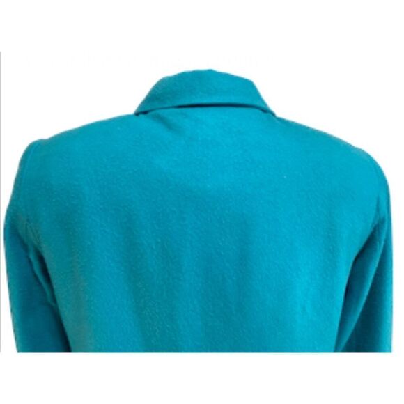 Winter Silks Silk blend Jacket Turquoise Blue Button Front Sz 8 - Picture 9 of 11